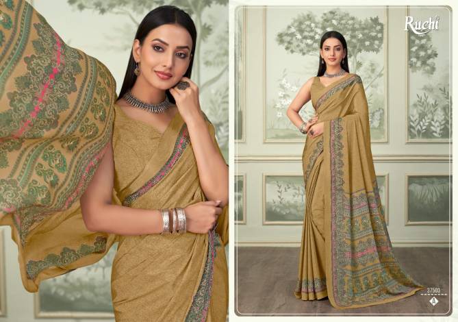 Vivanta Silk 37 By Ruchi Crepe Silk Printed Saree Wholesale Price In Surat